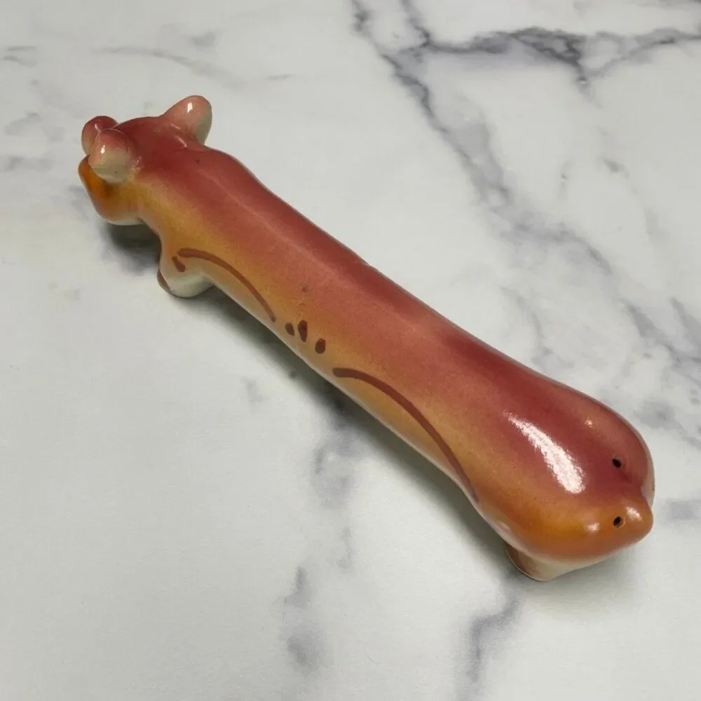 Vintage One Piece 'Long Pig' Salt & Pepper Shaker. Unique Collectible!